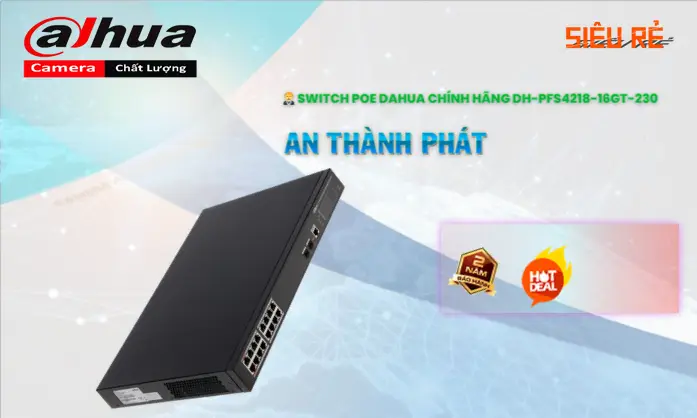 Dahua DH-PFS4218-16GT-230  Switch chuyển đổi mạng