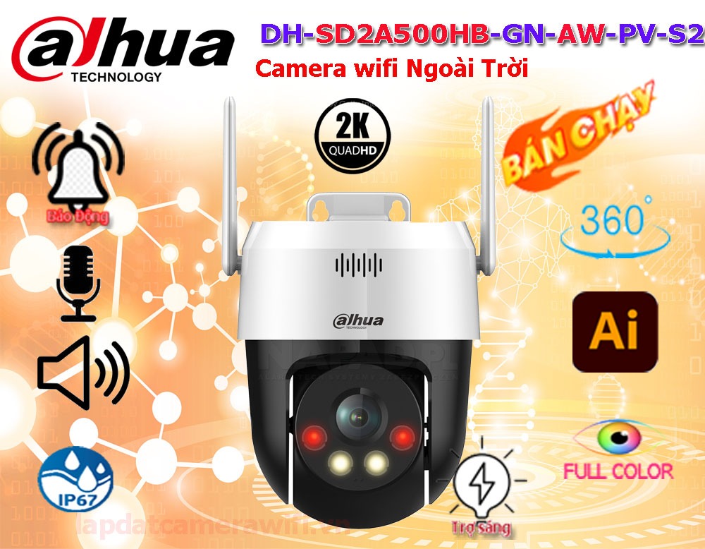 thông tin lắp camera wifi dahua 5mp DH-SD2A500HB-GN-AW-PV-
