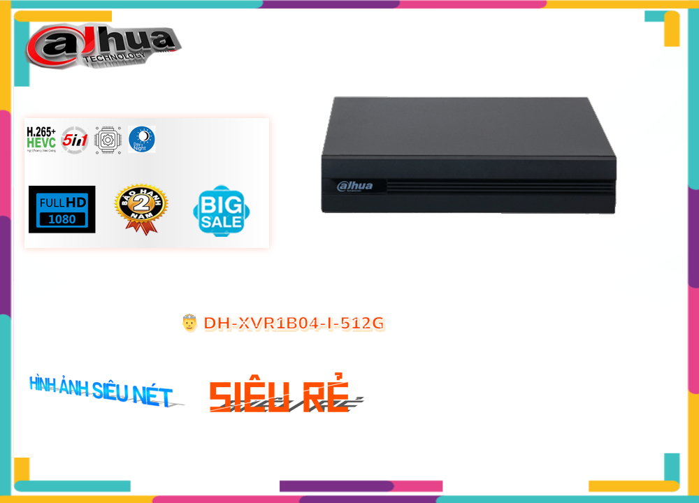 Dahua DH-XVR1B04-I-512G Hình Ảnh Đẹp ✪ Dahua DH-XVR1B04-I-512G Hình Ảnh Đẹp ✪