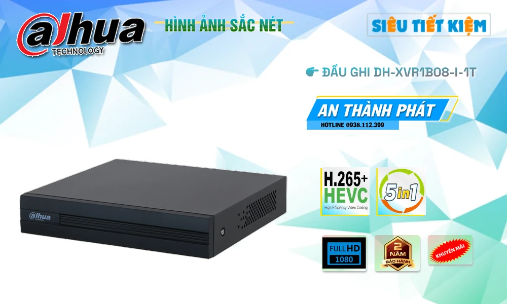 Đầu Ghi Dahua Thiết kế Đẹp DH-XVR1B08-I-1T Đầu Ghi Dahua Thiết kế Đẹp DH-XVR1B08-I-1T