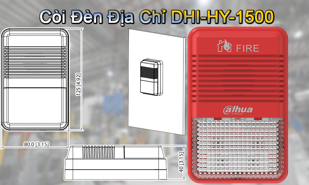 Còi Đèn Địa Chỉ DHI-HY-1500 Còi Đèn Địa Chỉ DHI-HY-1500