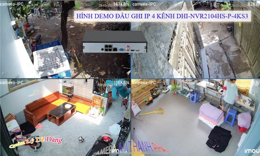 Đầu Thu 4 Kênh IP POE DHI-NVR2104HS-P-4KS3 Đầu Thu 4 Kênh IP POE DHI-NVR2104HS-P-4KS3