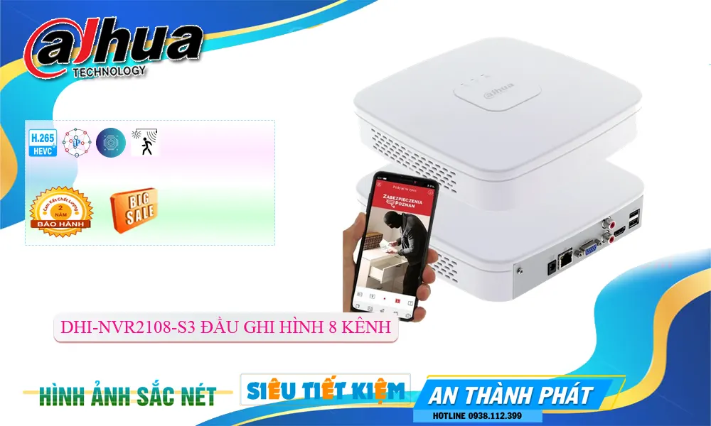 Đầu Ghi DHI-NVR2108-S3 Sắt Nét Đầu Ghi DHI-NVR2108-S3 Sắt Nét