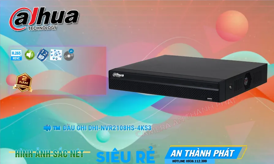 Đầu Thu Dahua DHI-NVR2108HS-4KS3 8 Kênh