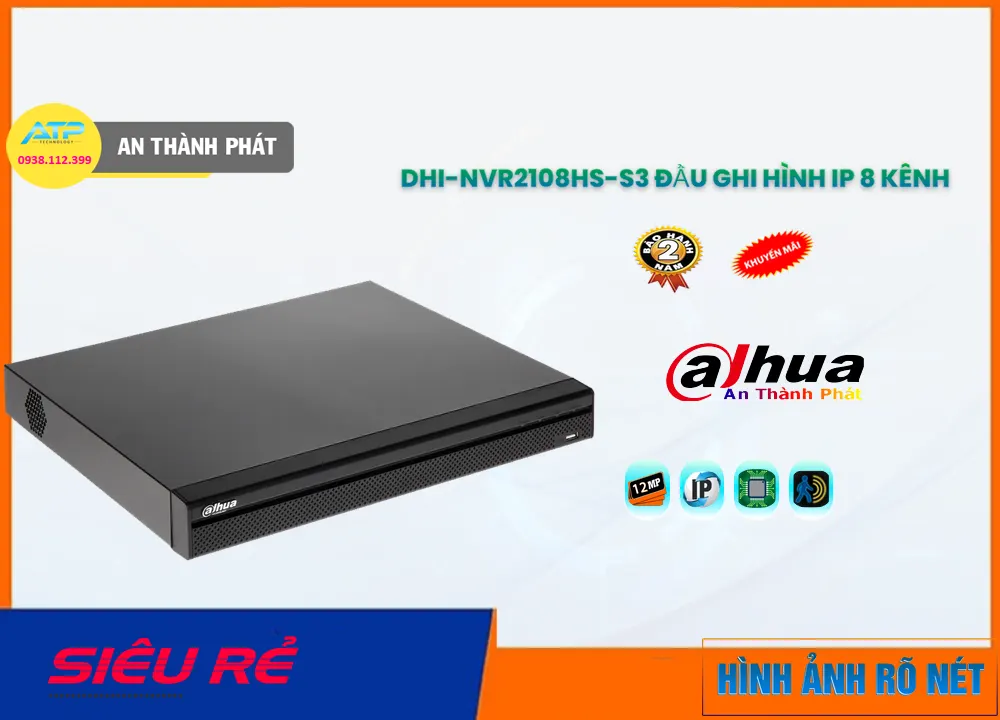 Đầu Ghi Camera Dahua DHI-NVR2108HS-S3 Chất Lượng Đầu Ghi Camera Dahua DHI-NVR2108HS-S3 Chất Lượng