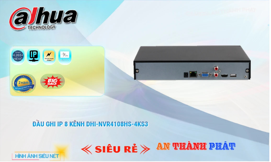 Dahua DHI-NVR4108HS-4KS3 Sắt Nét