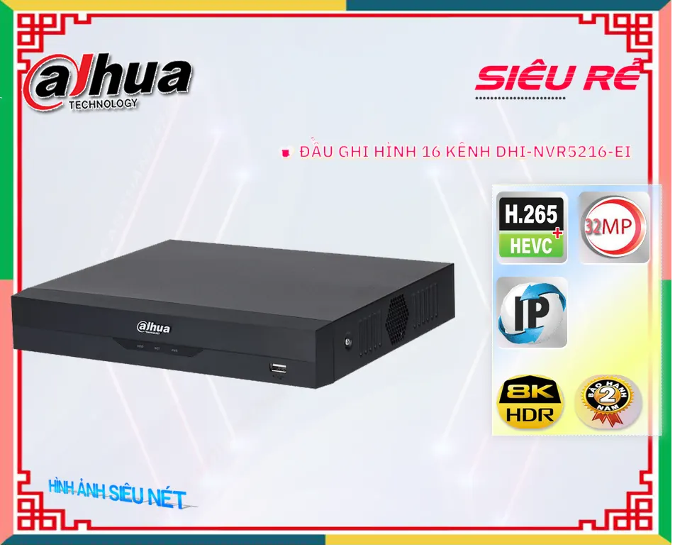 Đầu Ghi Dahua Sắt Nét DHI-NVR5216-EI Đầu Ghi Dahua Sắt Nét DHI-NVR5216-EI