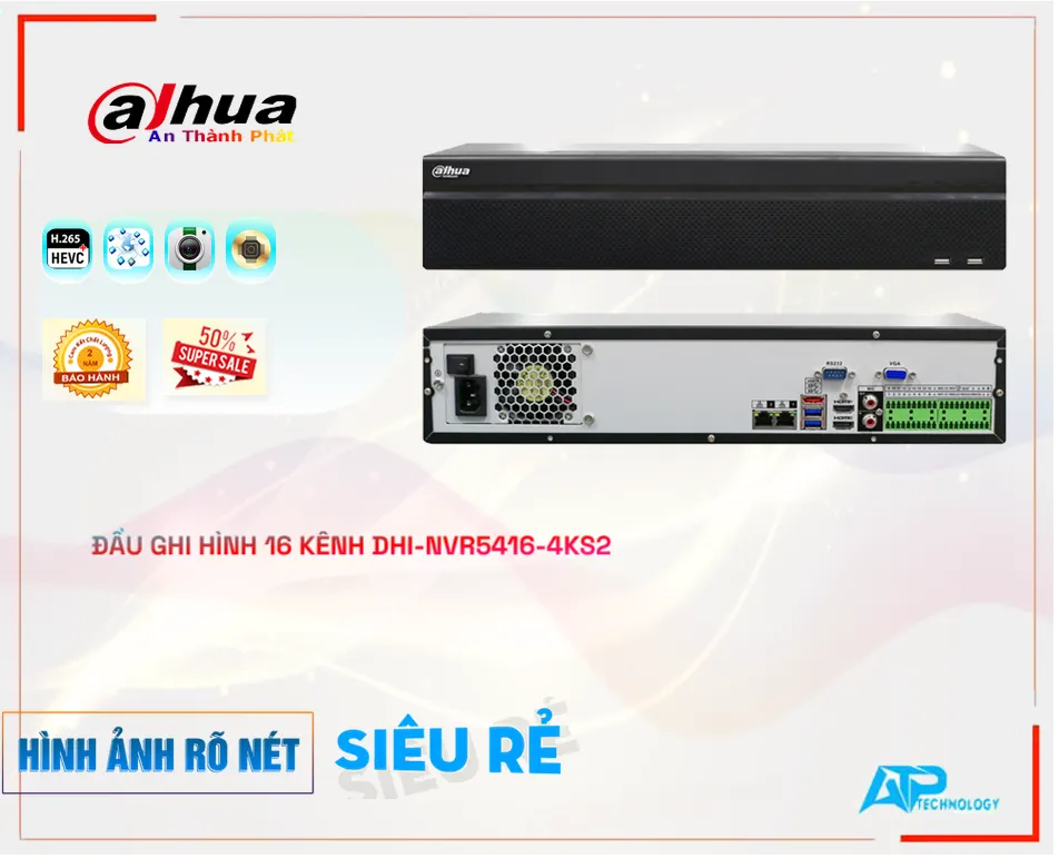 DHI-NVR5416-4KS2 Đầu ghi Camera Dahua Chức Năng Cao Cấp DHI-NVR5416-4KS2 Đầu ghi Camera Dahua Chức Năng Cao Cấp