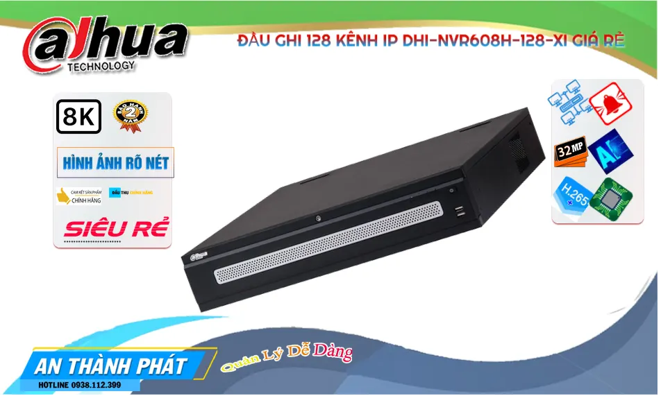 ✓ DHI-NVR608H-128-XI Đầu Ghi Hình Chất Lượng ✓ DHI-NVR608H-128-XI Đầu Ghi Hình Chất Lượng
