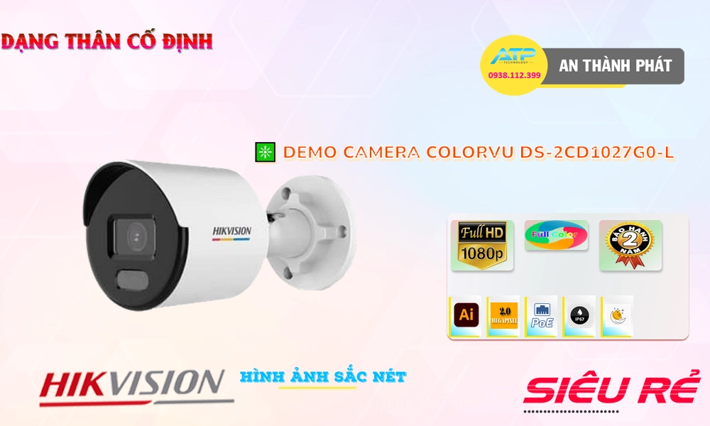 Camera DS-2CD1027G0-L Ip Poe