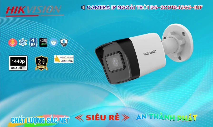 Camera Hikvision DS-2CD1043G2-IUF Tiết Kiệm Camera Hikvision DS-2CD1043G2-IUF Tiết Kiệm