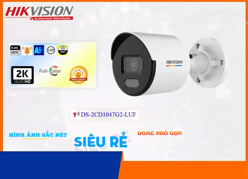 DS-2CD1047G2-LUF Camera An Ninh Sắt Nét DS-2CD1047G2-LUF Camera An Ninh Sắt Nét