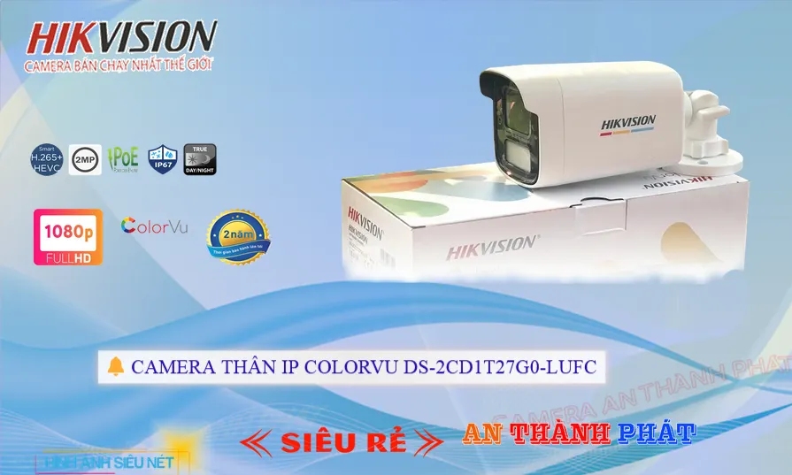 DS-2CD1T27G0-LUFC Camera Thiết kế Đẹp Hikvision DS-2CD1T27G0-LUFC Camera Thiết kế Đẹp Hikvision