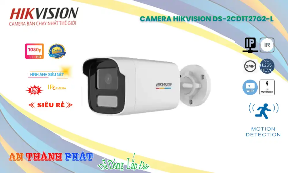 DS-2CD1T27G2-L Camera  Hikvision Hình Ảnh Đẹp