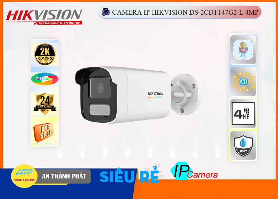 Camera Ip sắc nét khả năng Với chuẩn nén h.265+ Giảm dung lượng và bằng thông hơn 60% so với chuẩn h264 Hikvision DS-2CD1T47G2-L Tiết Kiệm Camera Ip sắc nét khả năng Với chuẩn nén h.265+ Giảm dung lượng và bằng thông hơn 60% so với chuẩn h264 Hikvision DS-2CD1T47G2-L Tiết Kiệm