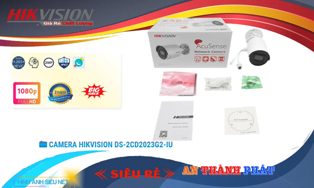 DS-2CD2023G2-IU Camera Sắt Nét  Hikvision