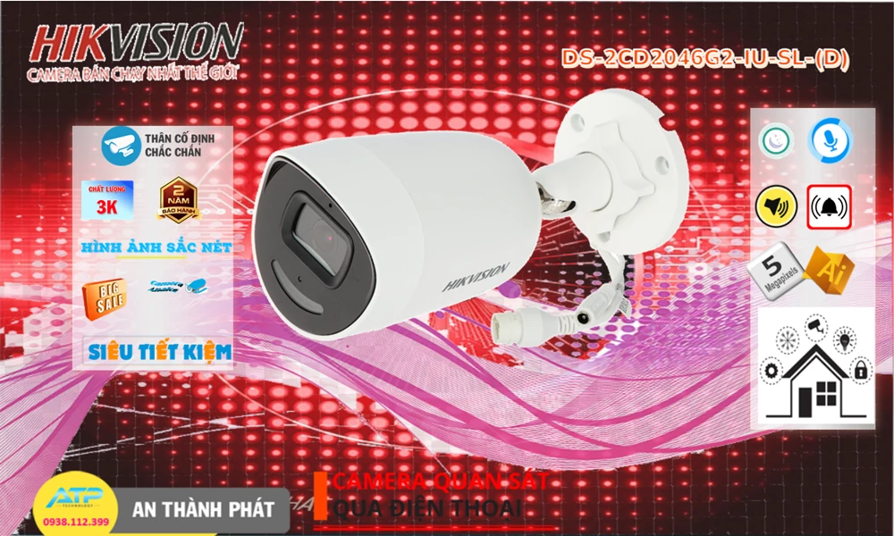 DS-2CD2046G2-IU/SL(D)  Hikvision Công Nghệ Mới