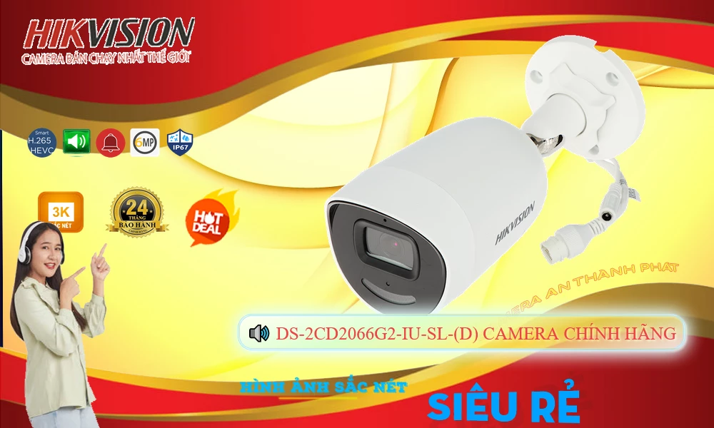 DS-2CD2066G2-IU/SL(D) Camera Giá rẻ  Hikvision