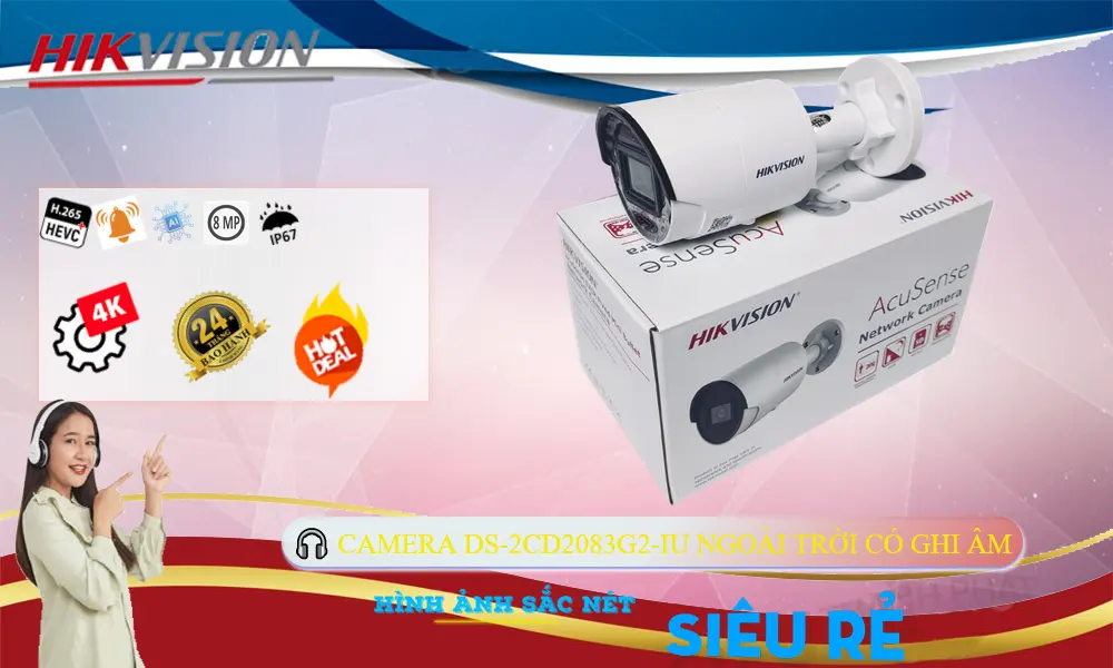 Camera Hikvision DS-2CD2083G2-IU Chức Năng Cao Cấp Camera Hikvision DS-2CD2083G2-IU Chức Năng Cao Cấp
