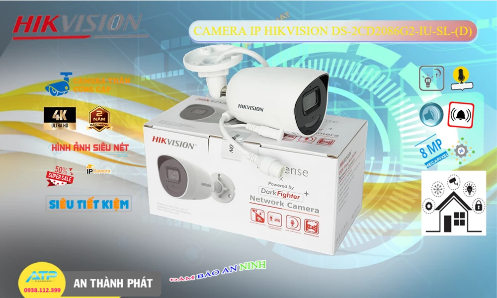 DS-2CD2086G2-IU/SL(D)  Hikvision Mẫu Đẹp ✅