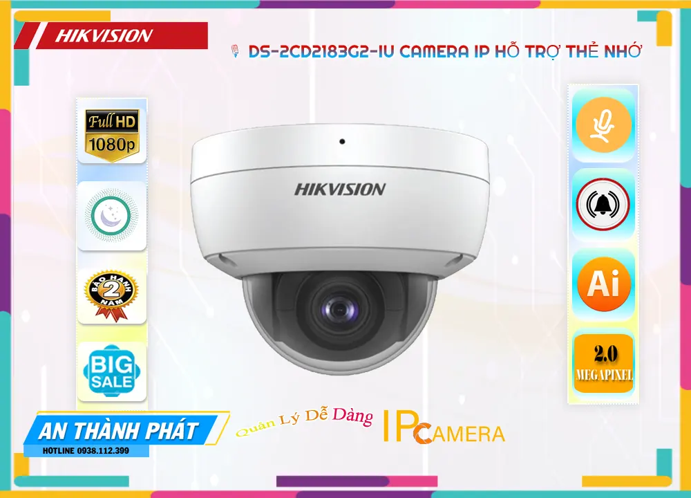 Camera DS-2CD2123G2-IU Hikvision Giá rẻ Camera DS-2CD2123G2-IU Hikvision Giá rẻ