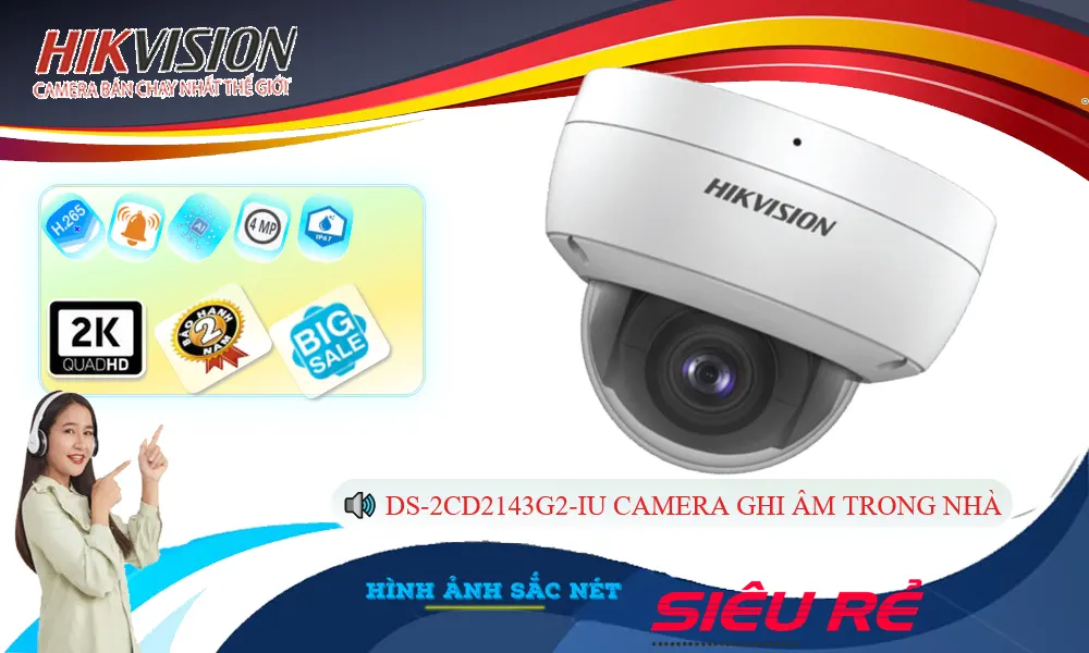 DS-2CD2143G2-IU Camera  Hikvision Giá rẻ