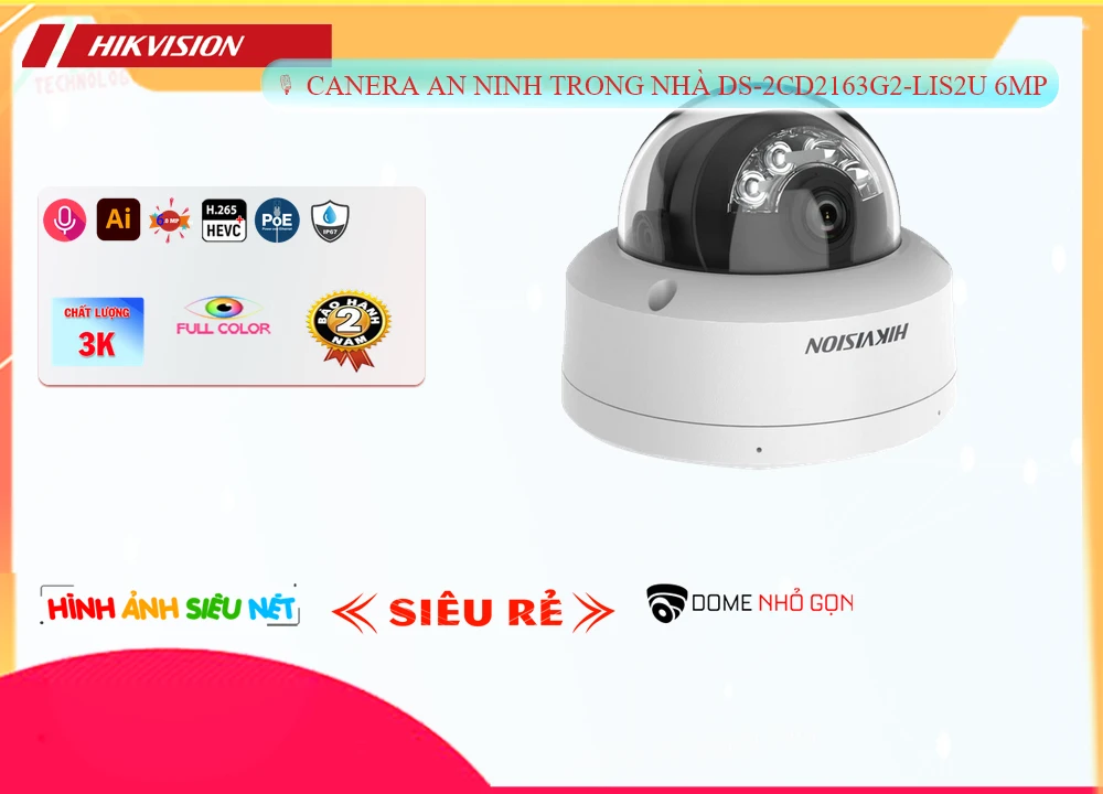 Camera Hikvision DS-2CD2163G2-LIS2U Camera Hikvision DS-2CD2163G2-LIS2U
