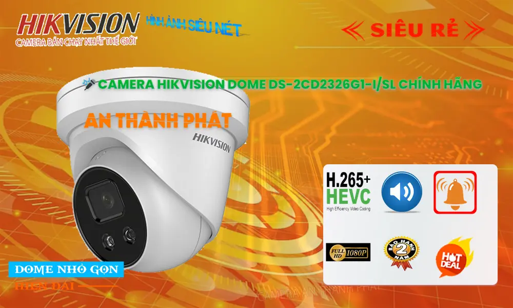 Hikvision DS-2CD2326G1-I/SL Thiết kế Đẹp Hikvision DS-2CD2326G1-I/SL Thiết kế Đẹp