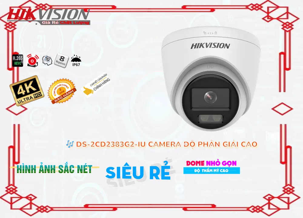 Camera DS-2CD2383G2-IU Hikvision Mẫu Đẹp ✓ Camera DS-2CD2383G2-IU Hikvision Mẫu Đẹp ✓