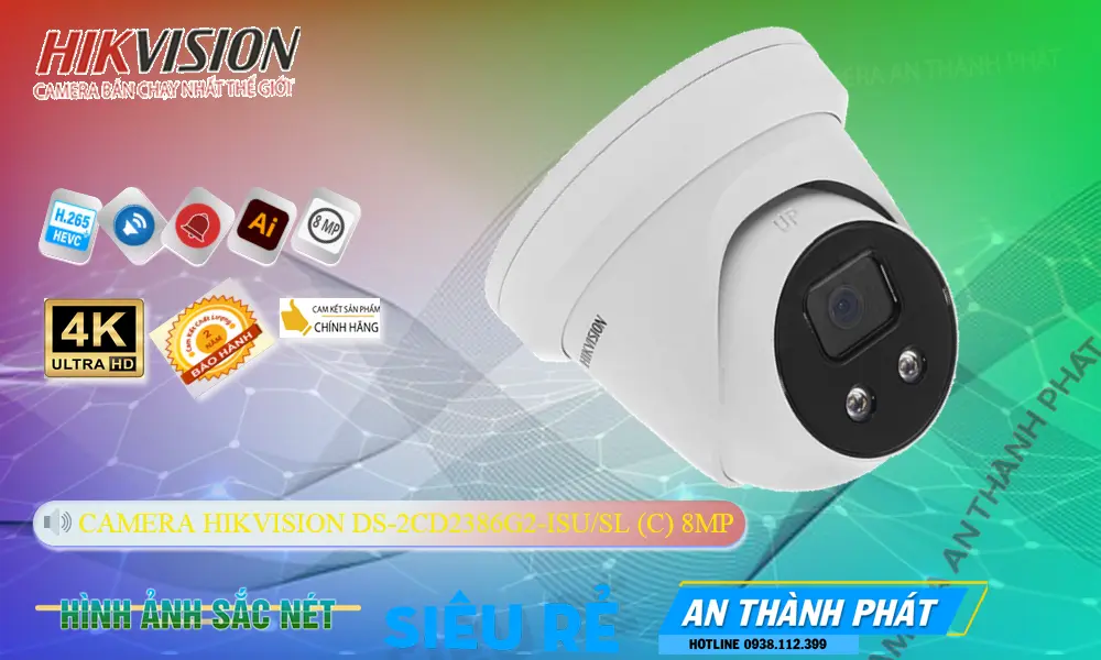 DS-2CD2386G2-ISU/SL(C) Camera An Ninh Sắt Nét