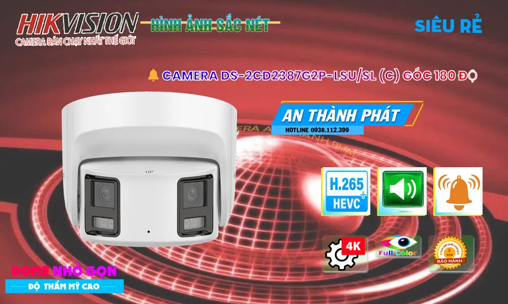 Camera DS-2CD2387G2P-LSU/SL(C) Sắt Nét
