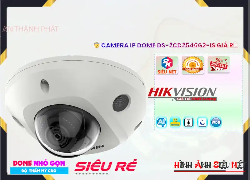 Camera Hikvision Sắt Nét DS-2CD2546G2-IS Camera Hikvision Sắt Nét DS-2CD2546G2-IS