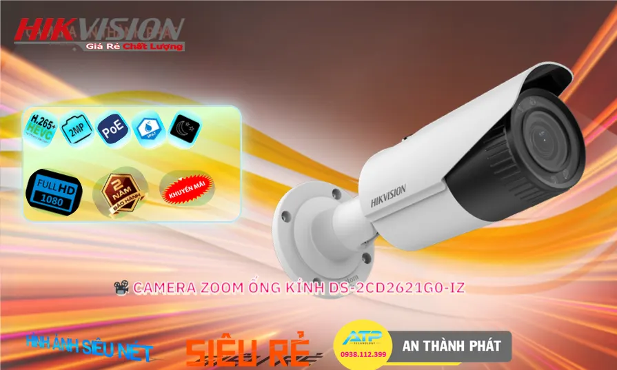 Camera An Ninh  Hikvision DS-2CD2621G0-IZ Tiết Kiệm