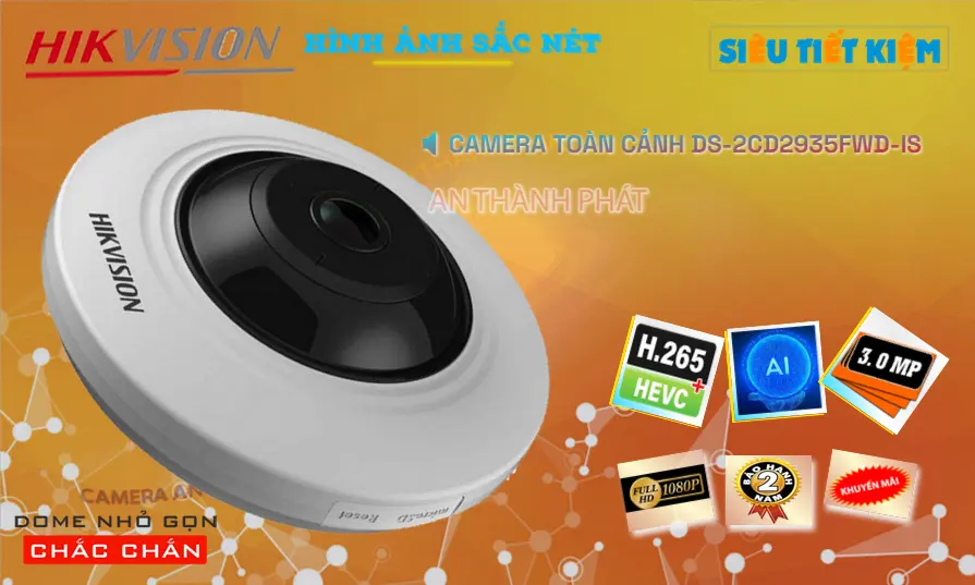 Camera  Hikvision Thiết kế Đẹp DS-2CD2935FWD-IS