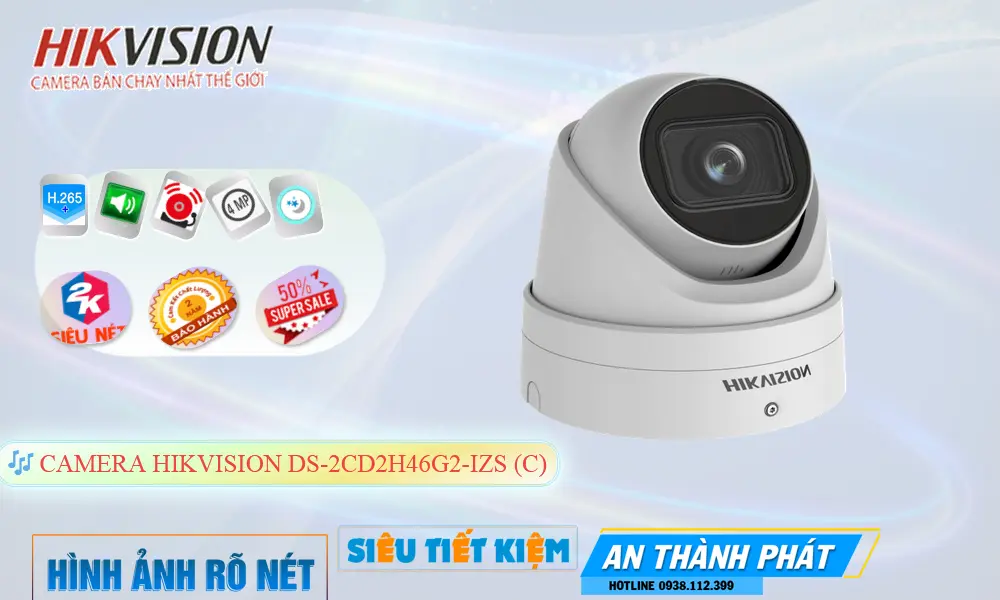 Camera DS-2CD2H46G2-IZS(C)  Hikvision Công Nghệ Mới
