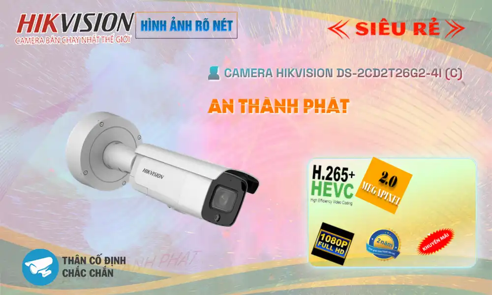 Camera Hikvision DS-2CD2T26G2-4I (C)