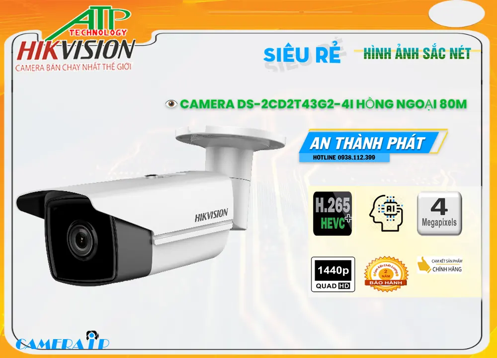 DS-2CD2T43G2-4I Hikvision Giá rẻ DS-2CD2T43G2-4I Hikvision Giá rẻ