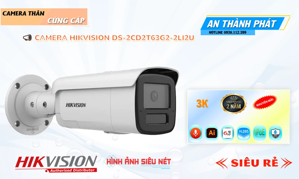 ✴ Camera Hikvision DS-2CD2T63G2-2LI2U Tiết Kiệm ✴ Camera Hikvision DS-2CD2T63G2-2LI2U Tiết Kiệm