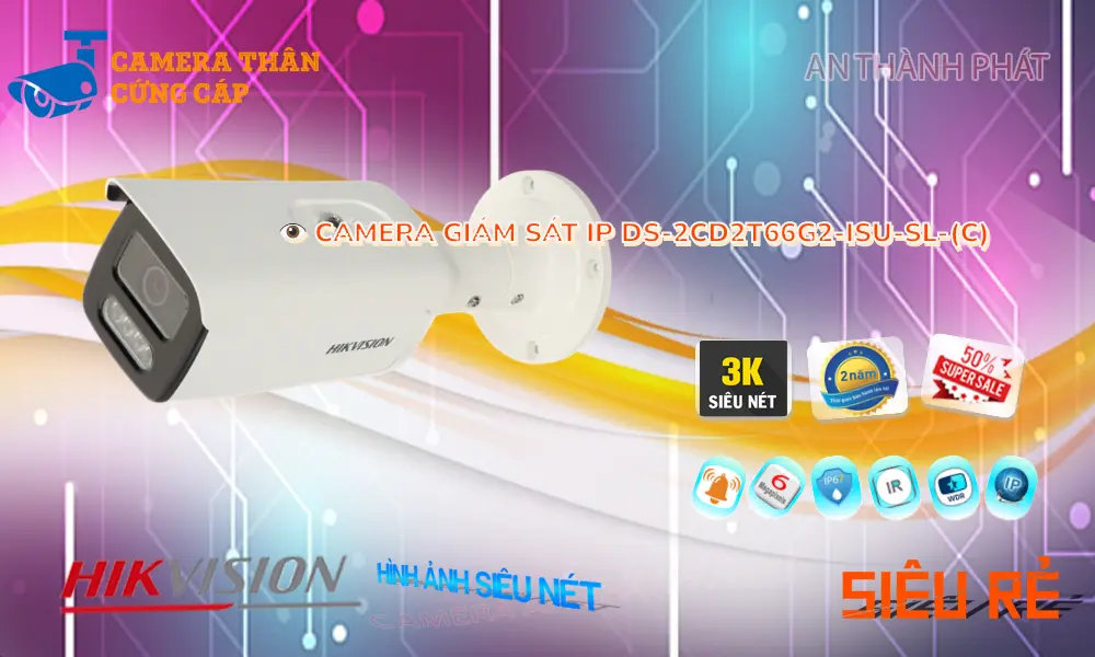 Camera  Hikvision Chức Năng Cao Cấp DS-2CD2T66G2-ISU/SL(C)