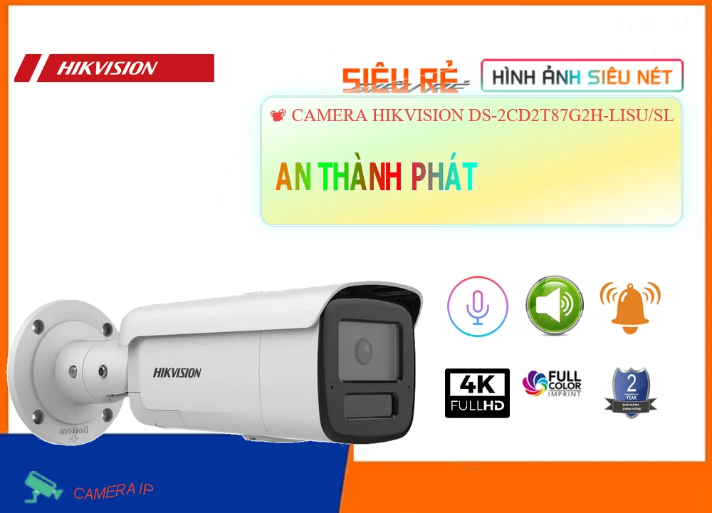 DS-2CD2T87G2H-LISU/SL Camera Hikvision DS-2CD2T87G2H-LISU/SL Camera Hikvision