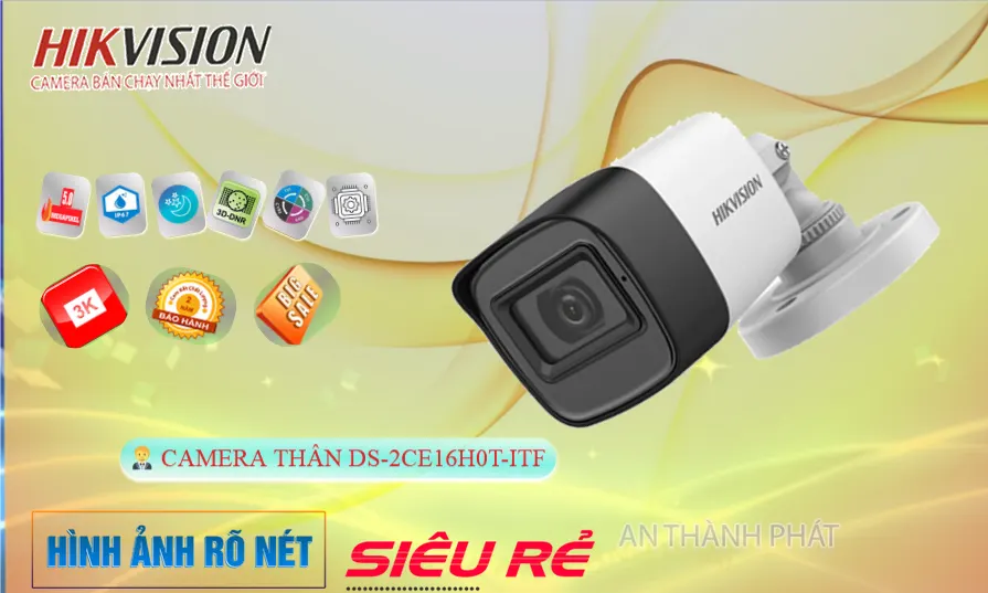 DS-2CE16H0T-ITF Camera An Ninh Sắt Nét