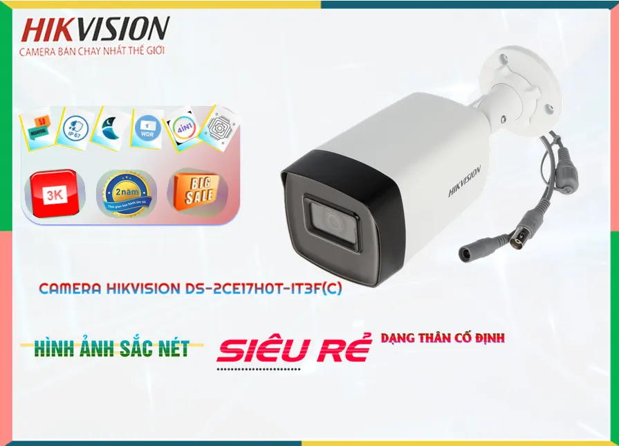 DS-2CE17H0T-IT3F(C) Camera Sắt Nét Hikvision,DS-2CE17H0T-IT3F(C) Đang giảm giá,DS-2CE17H0T-IT3F(C) Giá Thấp Nhất,Thông số DS-2CE17H0T-IT3F(C) Công Nghệ HD ,bán DS-2CE17H0T-IT3F(C),Bán Giá DS-2CE17H0T-IT3F(C) 5.0 MP Độ phân giải Ultra 4k lite ,phân phối ,DS-2CE17H0T-IT3F(C) Bán Sỉ,Giá Bán DS-2CE17H0T-IT3F(C),Nơi bán DS-2CE17H0T-IT3F(C),thông số DS-2CE17H0T-IT3F(C),DS-2CE17H0T-IT3F(C) Giá rẻ nhất,DS-2CE17H0T-IT3F(C) Giá Hãng