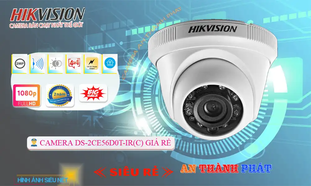 DS-2CE56D0T-IR(C) Camera Hình Ảnh Đẹp  Hikvision