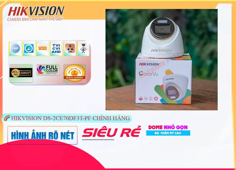 DS-2CE70DF3T-PF Camera Hikvision Thiết kế Đẹp DS-2CE70DF3T-PF Camera Hikvision Thiết kế Đẹp