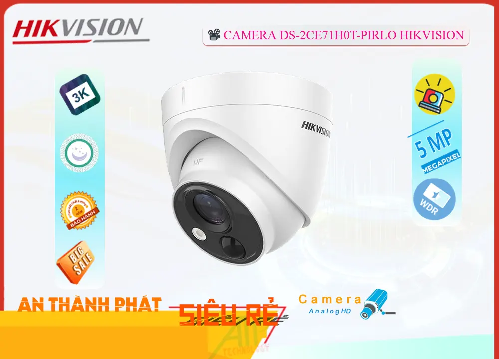 Camera DS-2CE71H0T-PIRLO Tiết Kiệm Camera DS-2CE71H0T-PIRLO Tiết Kiệm