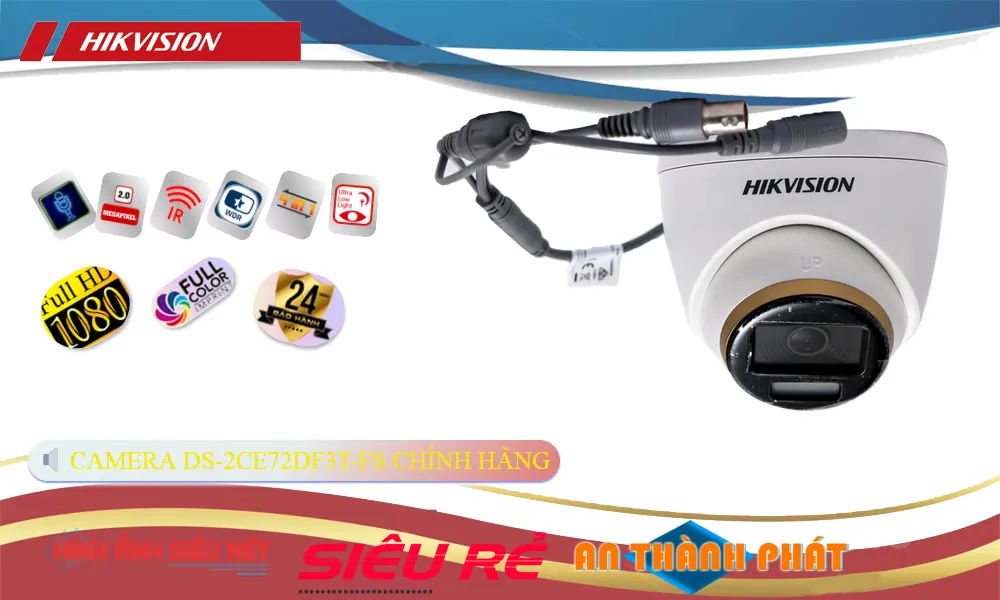 DS-2CE72DF3T-FS Camera Hikvision Sắt Nét DS-2CE72DF3T-FS Camera Hikvision Sắt Nét