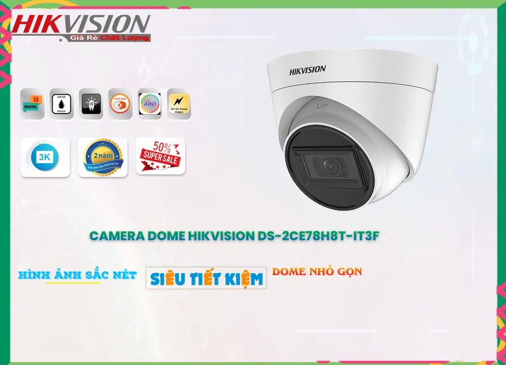 DS-2CE78H8T-IT3F Camera Hikvision Công Nghệ Mới ✔ DS-2CE78H8T-IT3F Camera Hikvision Công Nghệ Mới ✔