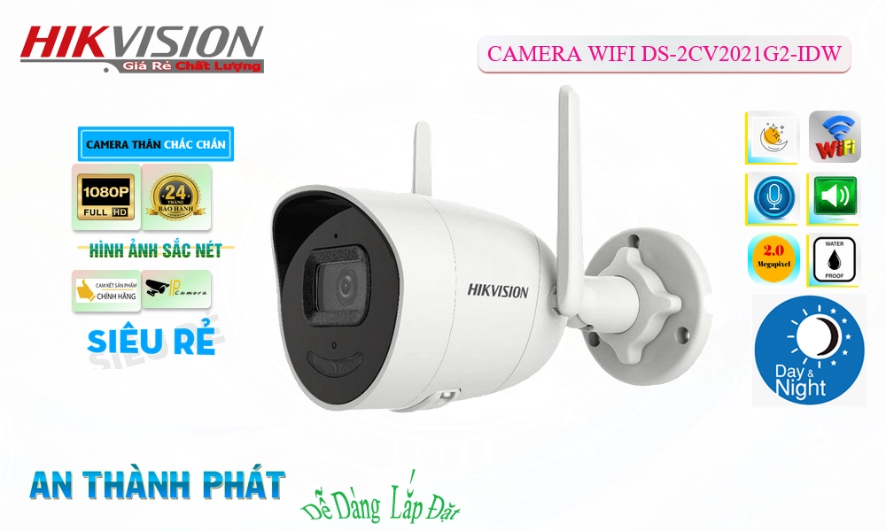 Camera DS-2CV2021G2-IDW Thu Âm