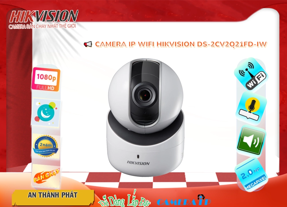 DS-2CV2Q21FD-IW Camera Giám Sát Giá rẻ DS-2CV2Q21FD-IW Camera Giám Sát Giá rẻ