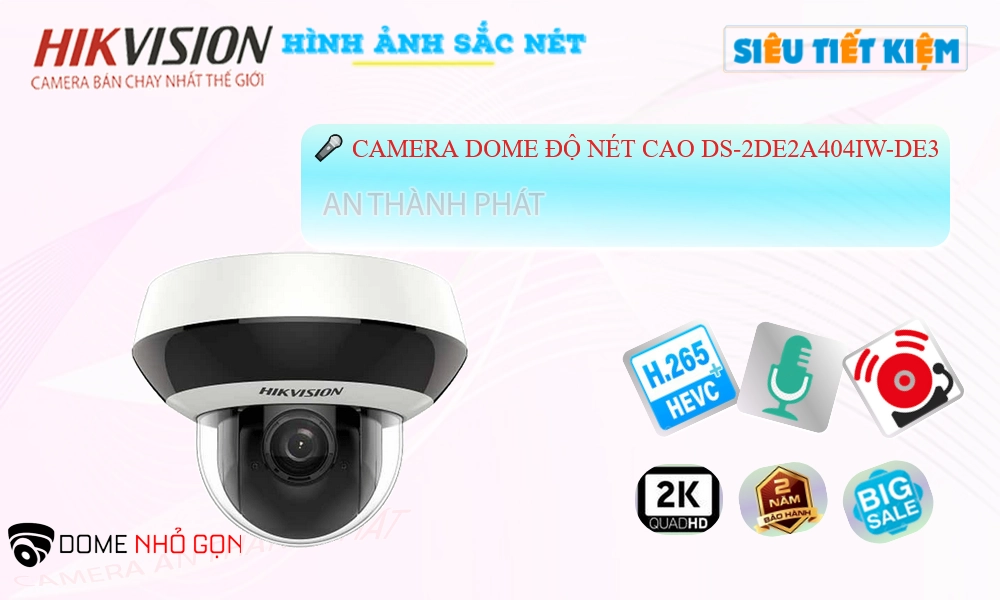 Camera An Ninh Hikvision DS-2DE2A404IW-DE3 Công Nghệ Mới